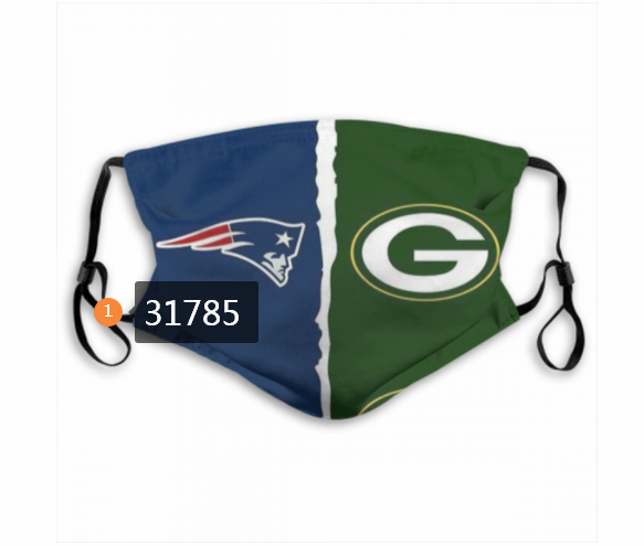 NFL Green Bay Packers 1702020 Dust mask with filter->nfl dust mask->Sports Accessory